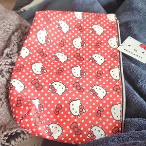 Hello Kitty Pink and White Polka Dot Makeup Bag